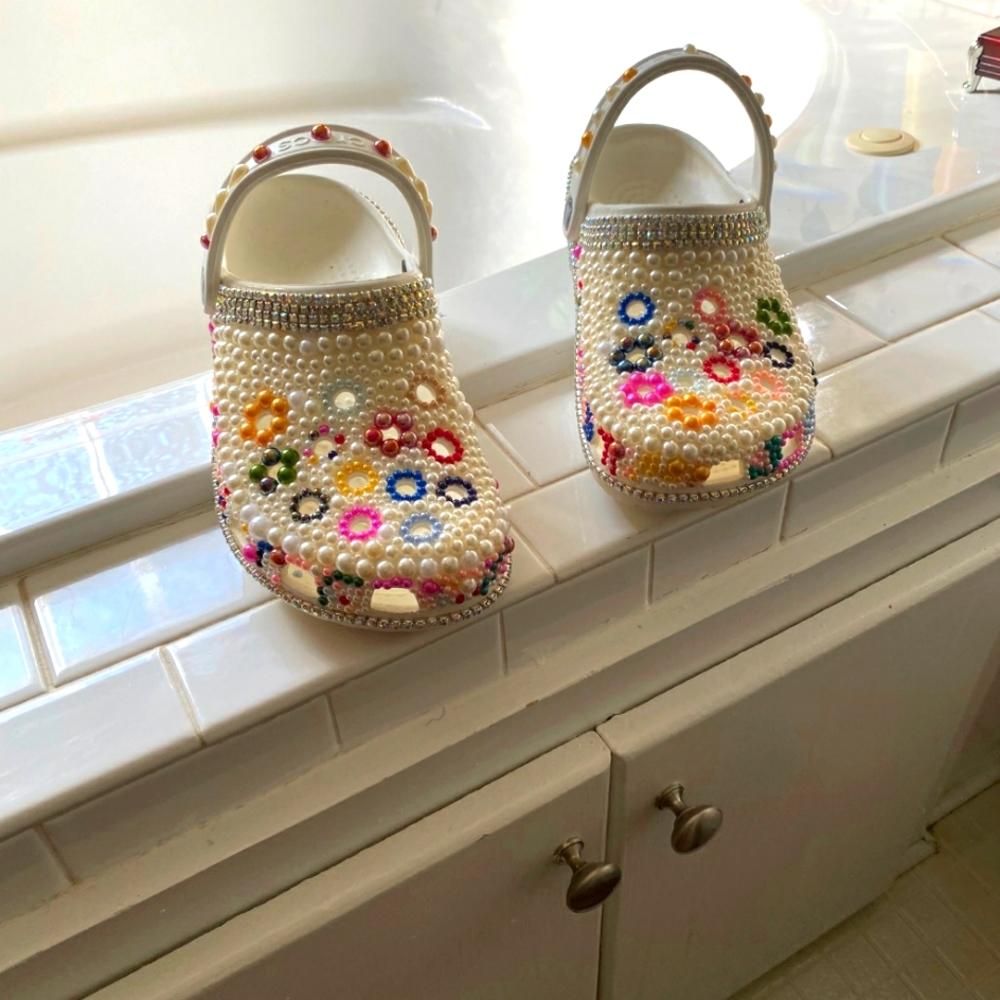 Women white crocs